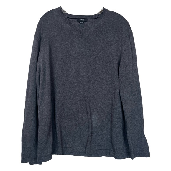 Alfani Other - Alfani Men’s Grey V-Neck Long Sleeve Vintage Sweater Shirt Top size Large